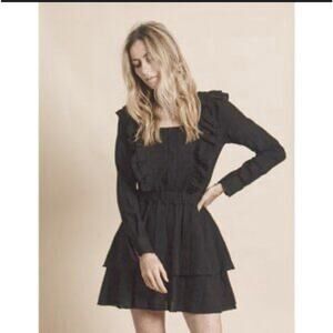 The Shirt by Rochelle Behrens Black Mini Dress